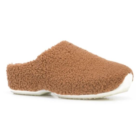 Rosetta Getty ECCO Slip-On Closed Toe Shearling Clog Slipper Toffee Women 38/7.5 - Picture 1 of 8